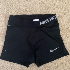 Black Nike Pro shorts